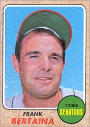 1968 Topps Baseball Cards      131     Frank Bertaina